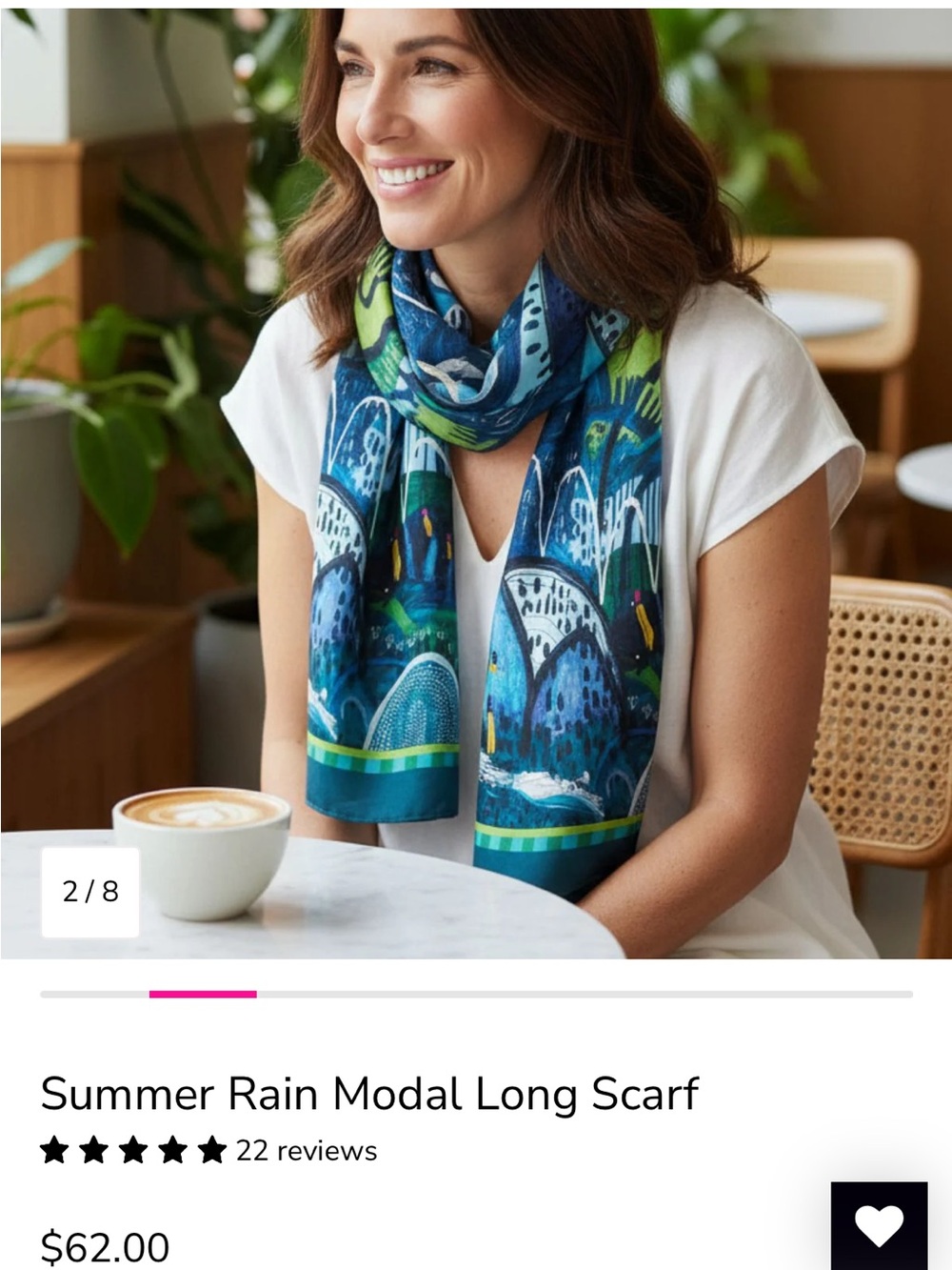 Ruby Olive summer rain long scarf